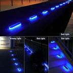 Solar Dock Deck Lights Outdoor 6Pcs Blue Solar Step Lights IP68 Waterproof - Image 4