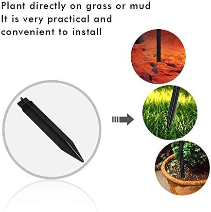 Solar Lights, 43" Flickering Flames Torch Lights Outdoor Waterproof Landscape Decoration Lighting 4-Pack + 4 PCs Plastic Spikes for Solar Flame Torch Lights Solar Torch Lights Replacement ABS Ground S - Image 7