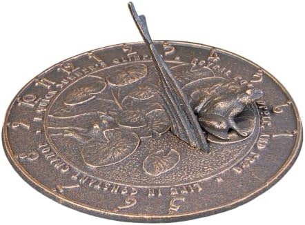 Whitehall Products Frog Sundial, Oil Rub Bronze by Unknown