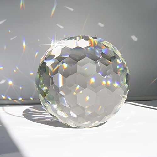 Clear Glass Crystal Ball Prism Suncatcher Rainbow Maker, Crystals Prisms for Window, Feng Shui, Home Office Garden Decoration (150mm/5.9inch) - Image 5