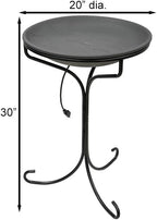 Wild Bird Lover’s Heated Bird Bath with Metal Stand – 20" Slate-Textured Basin, 150W Heater & 30" Coated Stand – Outdoor Bird Bath Keeps Water Ice-Free Year Round – Safe & Slip-Resistant Surface - Image 3