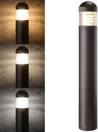 LEONLITE 3CCT LED Bollard Landscape Pathway Light, 43", Louvered by LEONLITE