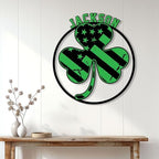 Personalized Irish Metal Sign, Ireland Celtic Shamrock Hanging Sign Welcome Outdoor Porch, Custom Name Wall Fence Patio Yard Home Office Decor, Birthday, St. Patrick’s Day Gift - Image 3