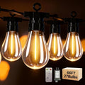 66FT Outdoor String Lights with Remote, 27 Dimmable Shatterproof LED Edison Bulbs, Waterproof Patio & Backyard Lights for Pergola, Deck, Garden, Bistro, Commercial Grade Hanging Lights by Unknown