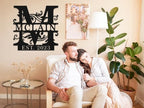 Custom Metal Name Sign | Personalized Last Name Signs | Split Letter Monogram Wall Decor | Family Name Sign | Anniversary Wedding Gift | Outdoor Metal Art | Housewarming Gift - Image 4