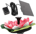 Solar Fountain Floating Lotus Shape Outdoor Garden Fountain Water Feature Landscape Decor for Pool and Pond with Red Flower Design 7v 1.2w Solar Pump by JOINPAYA