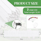 Wood Garden Edging, 12" H x 13.2 Ft L, 2 Pack, White Garden Fence - Image 3