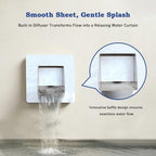 316 Stainless Steel 1.2" Wall Mount Water Spout – Outdoor Square Waterfall Fountain with Built-in Splash Diffuser, Garden Pond Pool Waterfall Spillway for Patio and Landscape (Silver) - Image 5