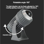 10W Rotation Spotlight Long Range LED Flood Lights, Narrow Beam Angle Landscape Lamps, AC 85-265V Outdoor Wall Washer, IP65 Building Exterior Wall Lighting Projector(Red) - Image 5