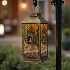 Solar Lantern Outdoor Waterproof Train Coming Tunnel Garden Decor LED Hanging Solar Lights Tabletop Lamp Gifts for Women Mom Outside Yard Patio Porch by DERUINVAIO