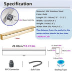 Stainless Steel Waterfall Spillway Nozzle - 12" to 59" Adjustable Garden Pond Water Feature, Durable Outdoor Wall-Mounted Water Spray for Elegant Waterfalls - Image 2