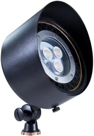 VOLT 12V Black Brass Flood Light & 9W 2700K PAR36 LED Bulb (900 Lumens) - Image 2