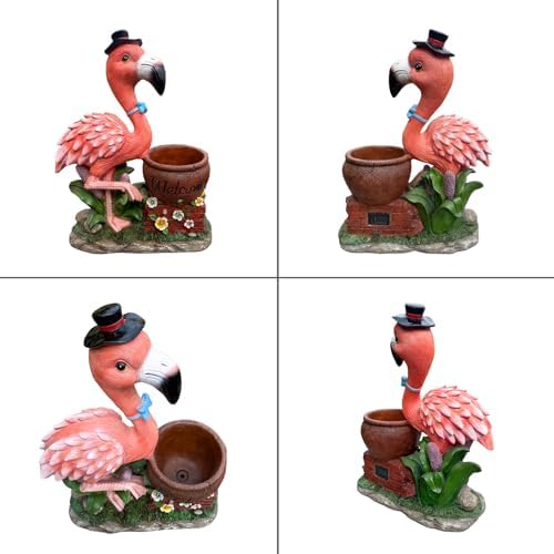 Garden Flamingo Statue Planter Pot - Image 5