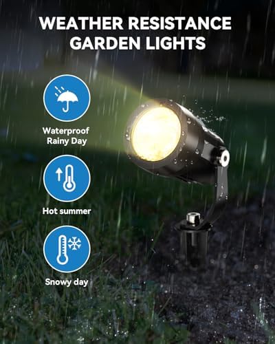 HIBOITEC All-in-One Outdoor Low Voltage Landscape Lighting Kit 2700K, 8 PCS - Image 4