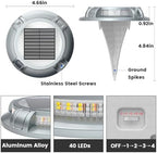SIEDiNLAR Solar Driveway Lights Outdoor 4 Modes, 40 LEDs 16 Pack White/Warm - Image 5