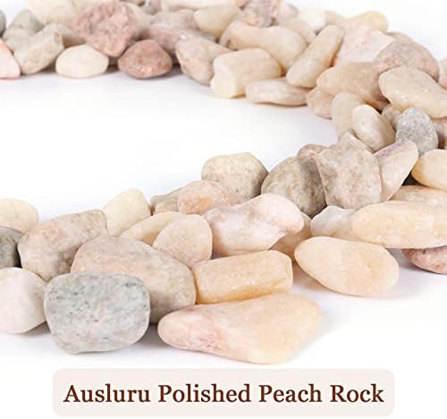 11lbs Natural River Rocks, Polished Pebbles for Plants Garden, 1-2 inch Decorative Peach Stones, Ideal for Fish Tank, Vases, Crafting, Home Decor and Garden Landscaping Rocks,Peach - Image 2