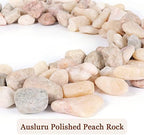 11lbs Natural River Rocks, Polished Pebbles for Plants Garden, 1-2 inch Decorative Peach Stones, Ideal for Fish Tank, Vases, Crafting, Home Decor and Garden Landscaping Rocks,Peach - Image 2