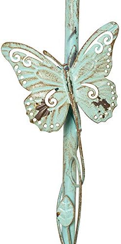 Bird Houses for Outside with Pole Metal Birdhouse Stakes Decorative Outdoor, Reclaimed Faucet Accent (Teal, 52") - Image 3