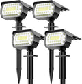 LANSOW Solar Spot Lights Outdoor IP67 Waterproof, 4 Pack/76 LED, Cool White by LANSOW