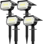 LANSOW Solar Spot Lights Outdoor IP67 Waterproof, 4 Pack/76 LED, Cool White by LANSOW