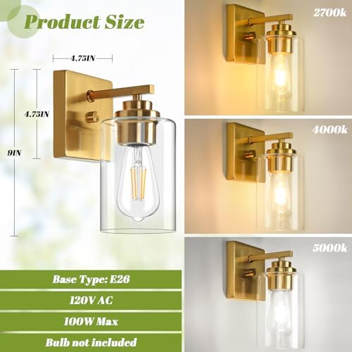 VerRon Modern Vanity Lights, Gold Bathroom Light Fixtures - Image 6