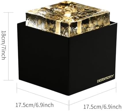 7.09'' Indoor Tabletop Water Fountain with LED Light, Crystal Water Feature - Image 2