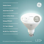 GE LED+ Motion LED Light Bulbs, PAR38 Outdoor Security Floodlights, 15W, Warm White (3 Pack) - Image 2