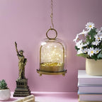 5"x7.5" Versatile Modern Metal Hurricane Lantern with Handmade Sturdy Glass Dome in Antique Brass for 3" Pillar Candle & Plants, Industrial, Farmhouse, Shabby Chic (Brass, 5"x7.5" for 3" Pillar) - Image 4