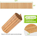 12FTx25'' W Wooden Garden Parhway Walkway Oversize Outdoor Roll Out Decorative Patio Path Pavers Flooring Non-Slip Surface Road Floor for Yard Lawn Vegetable Garden Wedding Party (Brown) - Image 3