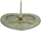 AB Tools Bird Heart Sundial Ornament Cast Iron Garden Yard Feature Statue Clock Metal - Image 3