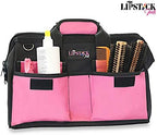 18-Inch Multi-Purpose Zip-Top Pink Storage Wide Mouth Tool Bag Organizer. Great for Home Improvement/Contractors Tools. Heavy Duty Storage Pockets and Shoulder Strap. - Image 5