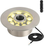 LED Fountain Lights Warm White Outdoor Submersible Light 18W 12V AC DC Stainless Steel Materials IP68 Waterproof Landscape Underwater Light for Outdoor Pond Garden Patio Backyard by Ajinsn