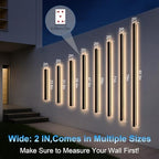 Modern Outdoor Wall Lights - 59inch Black Exterior Light Fixtures Wall, Porch Lights Outdoor Wall Sconce, Patio Long Strip Wall Light Fixtur Outside for Garage, House - Image 2