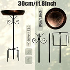 Antique Copper Bird Bath for Outside with Sturdy 5-Prong Base and Detachable Bowl, Perfect for Yard Lawn Garden Patio Backyard - Image 2