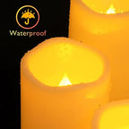 Homemory Outdoor Waterproof Flameless LED Candles with Remote Timer, 5 Pack - Image 3