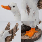 Elenon Funny Duck Garden Statue, 12.6" Tall Animal Figurine for Outdoor Garden Decor, Flowers Funny Garden Sculpture for Patio Yard Lawn Decorations Gifts - Image 5