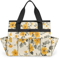 Garden Tool Bag Organizer Garden Tote Bag with Pockets Patterned Floral Print Tool Storage Organizer Gardening Tool Kit Holder 13" x 6.8" x 2.8" by Unknown