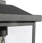 LALUZ Black Outdoor Wall Lights for House, Modern Farmhouse Porch Patio Lights Outdoor Wall Mount with Clear Glass, Waterproof Rectangular Exterior Outdoor Sconce Wall Lantern Light Fixture - Image 6