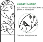 AMAGABELI GARDEN & HOME 4 Pack Garden Trellis for Climbing Plants/Vegetables/Flower/Patio/Roses/Cucumbers/Clematis 47" x 16" Black Iron Potted Support Vines Metal Wire - Image 4