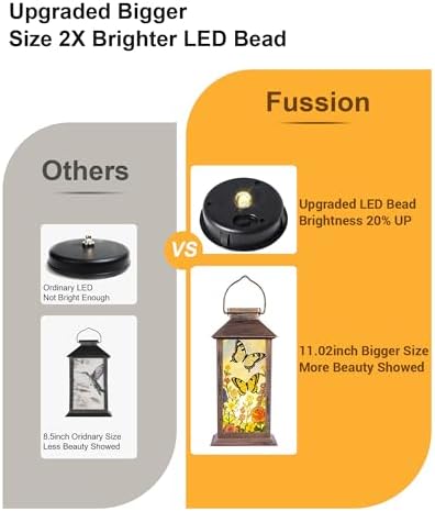 Fussion Solar Lanterns Outdoor Waterproof Garden Decor Birthday Gifts for Women Mom Grandma Sister, Hanging LED Plastic Solar Lights Outside Gardening Decorations for Yard Patio - Butterfly - 2 Pack - Image 6