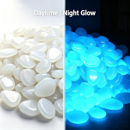 500 Pcs Glow in the Dark Rocks,White Glow Pebbles 0.8 Inch, - Image 6