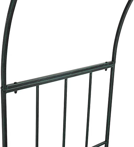 Garden Arbor, 7.3FT Metal Arbor Trellis for Climbing Plants Outdoor, Dark Green Garden Archway for Lawn, Patio and Backyard, Wedding Arches for Ceremony - Image 2
