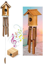 Bellaa 20384 Bamboo Wind Chime Bird House Nest Japanese Style Fine Minimalist Wooden Windchimes Handmade Gift 38 Inches by Bellaa