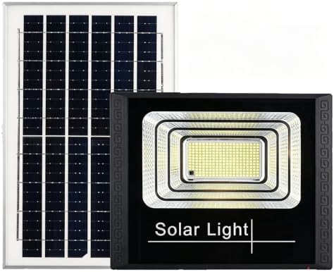 Solar Flood Light, IP67 Waterproof LED Security Light, Auto Dusk to Dawn, Wall Mount Outdoor Floodlight for Yard, Garden, Patio, Street (White, Model 1200W) by LianGSanSanLEDLight