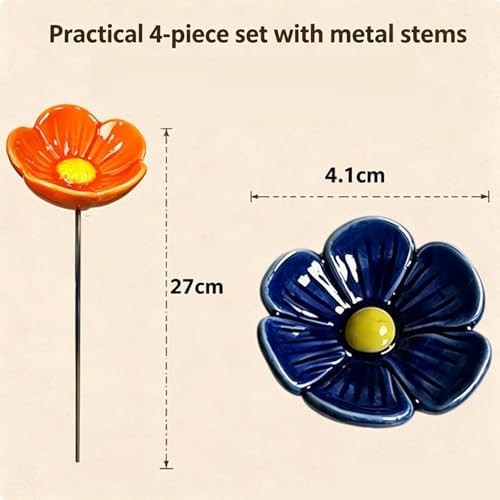 Ceramic Bee Watering Station for Garden, Blossom Water Cups for Bees，12 - Image 6