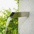 2 Inch 316 Stainless Steel Square Outdoor Water Fountain Spout, Waterfall Spillway Scupper with Integrated Spray Baffle for Landscape Decors, Pools, Ponds, Water Walls (Silver) - Image 2