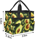 Avocado Cocktail Garden Tool Bag Tote for Men Women Multiple Pockets Wide Mouth Heavy Duty Waterproof Tool Organizer Bag for Outdoor Lawn Yard Portable Gardening Storage With Elasticbands - Image 2