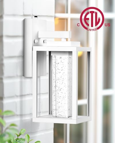 VIANIS White Outdoor Garage Lights Wall Mount, 2 Pack Porch Lights Outdoor - Image 6