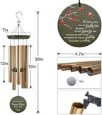 Personalized Sympathy Wind Chime, 36 Inch Memorial Wind Chimes for Outside, Cardinal Wind Chimes, Wind Chime Deep Tone for Loss of Loved One for Condolences/Funeral - Image 2