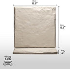 Garden Stepping Stones with Stakes – Set of 4, PP Walkway Pads, 15.5" x 15.5", Weather-Resistant, Easy Installation (4 Pcs, Beige) - Image 3